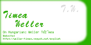 timea weller business card